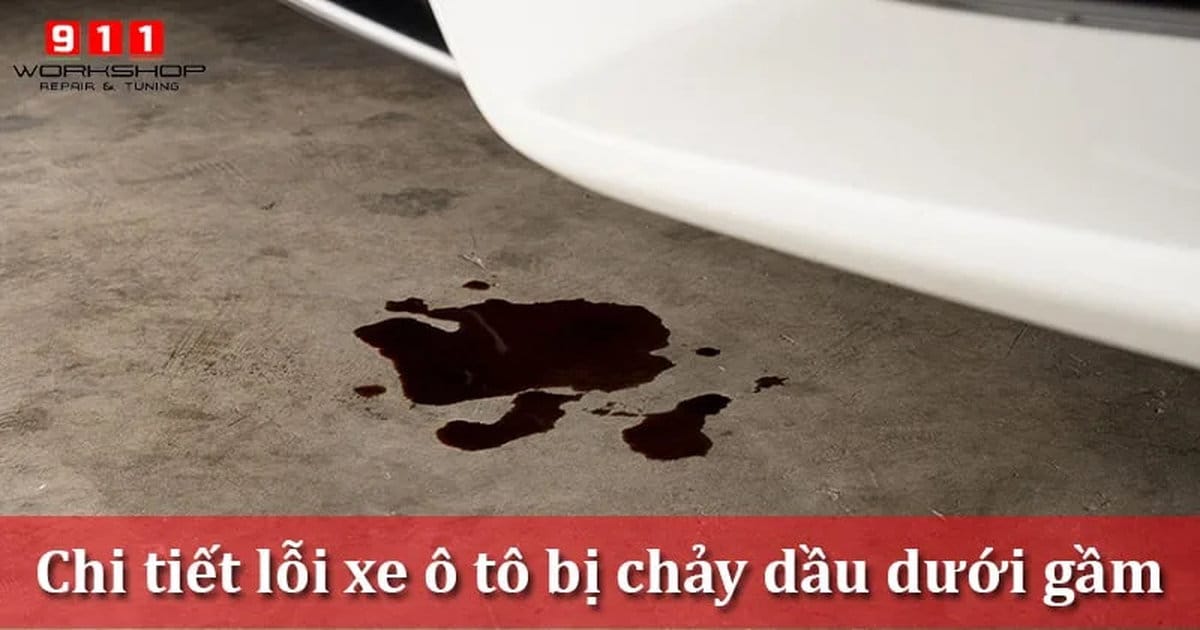 Xe ô tô bị chảy dầu dưới gầm
