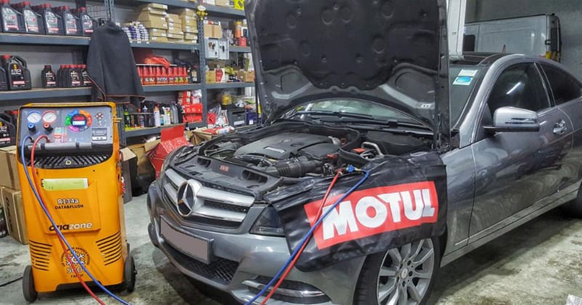 Quy trình sửa điều hoà xe Mercedes
