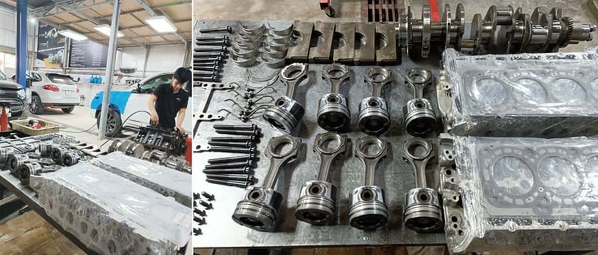 Quá trình đại tu động cơ xe Mercedes