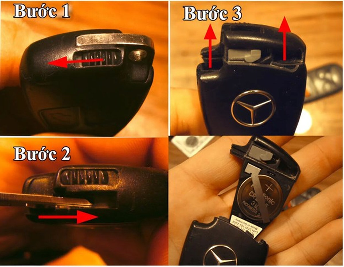 Chi tiết cách thay pin chìa khóa xe Mercedes
