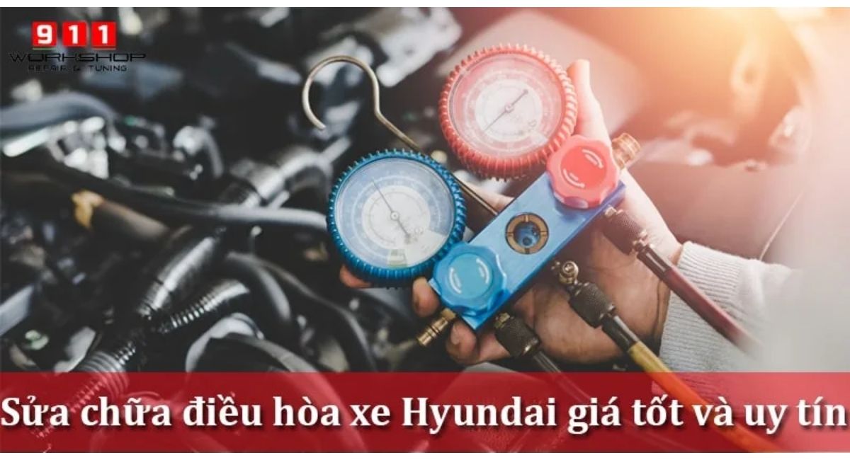 sửa chữa điều hòa xe Hyundai