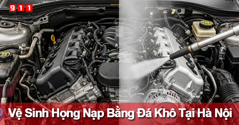vệ sinh họng nạp bằng đá khô tại hà nội